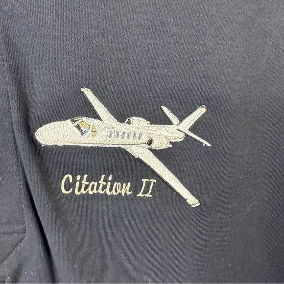Cutter And Buck, M Mens short sleeve shirt, Navy Blue, Cessna Citation - Picture 8 of 10